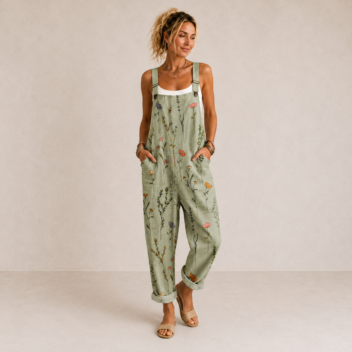 OLIVIA | Pantalones de jardinería estampados
